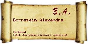 Bornstein Alexandra névjegykártya